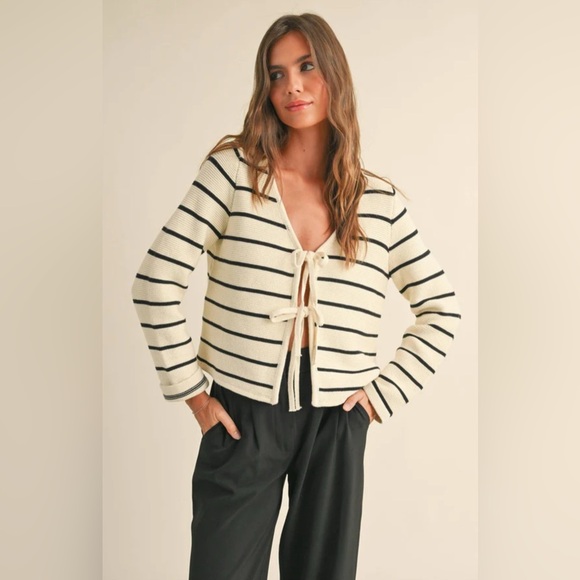 Like new Miou muse striped cardigan - Picture 1 of 6